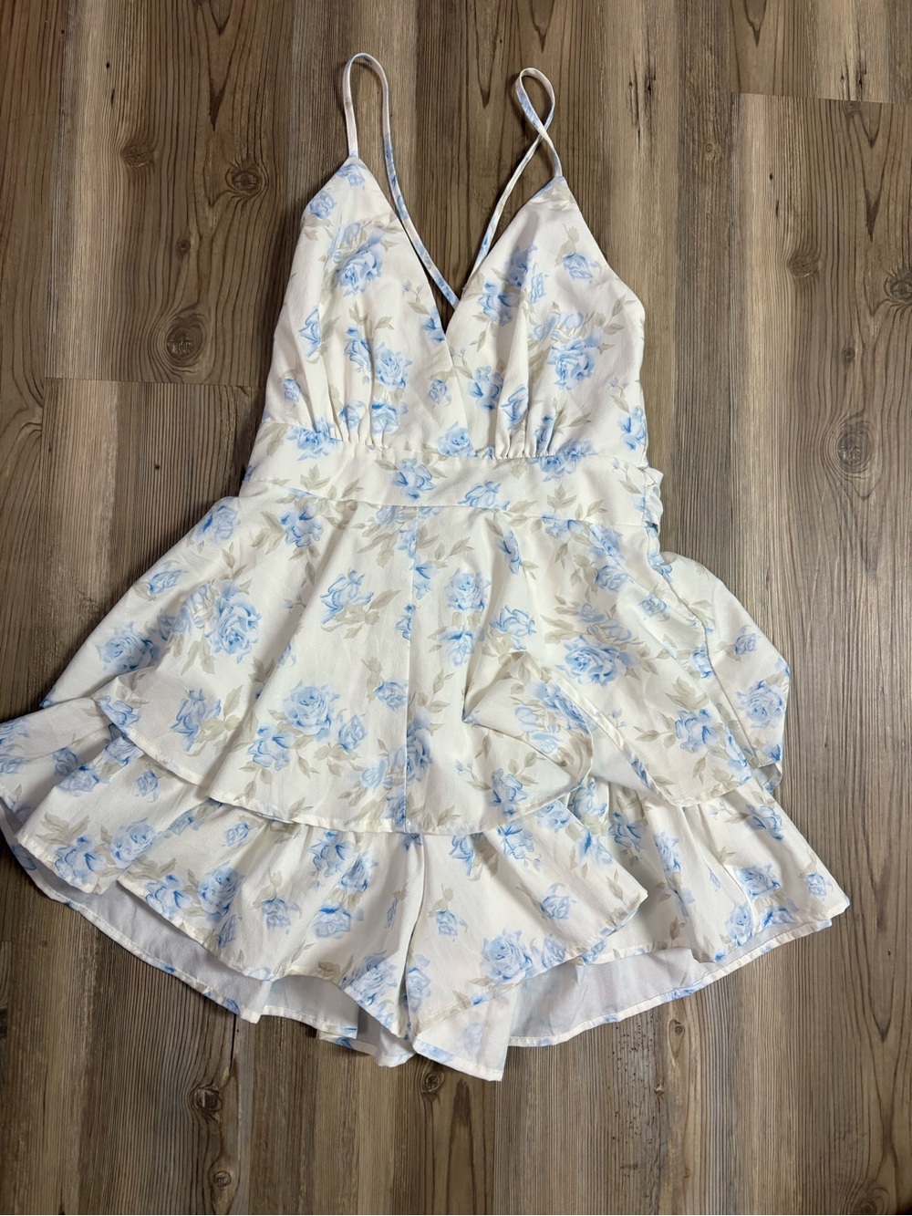 Windsor Floral Ruffle Romper Dress Sz Small